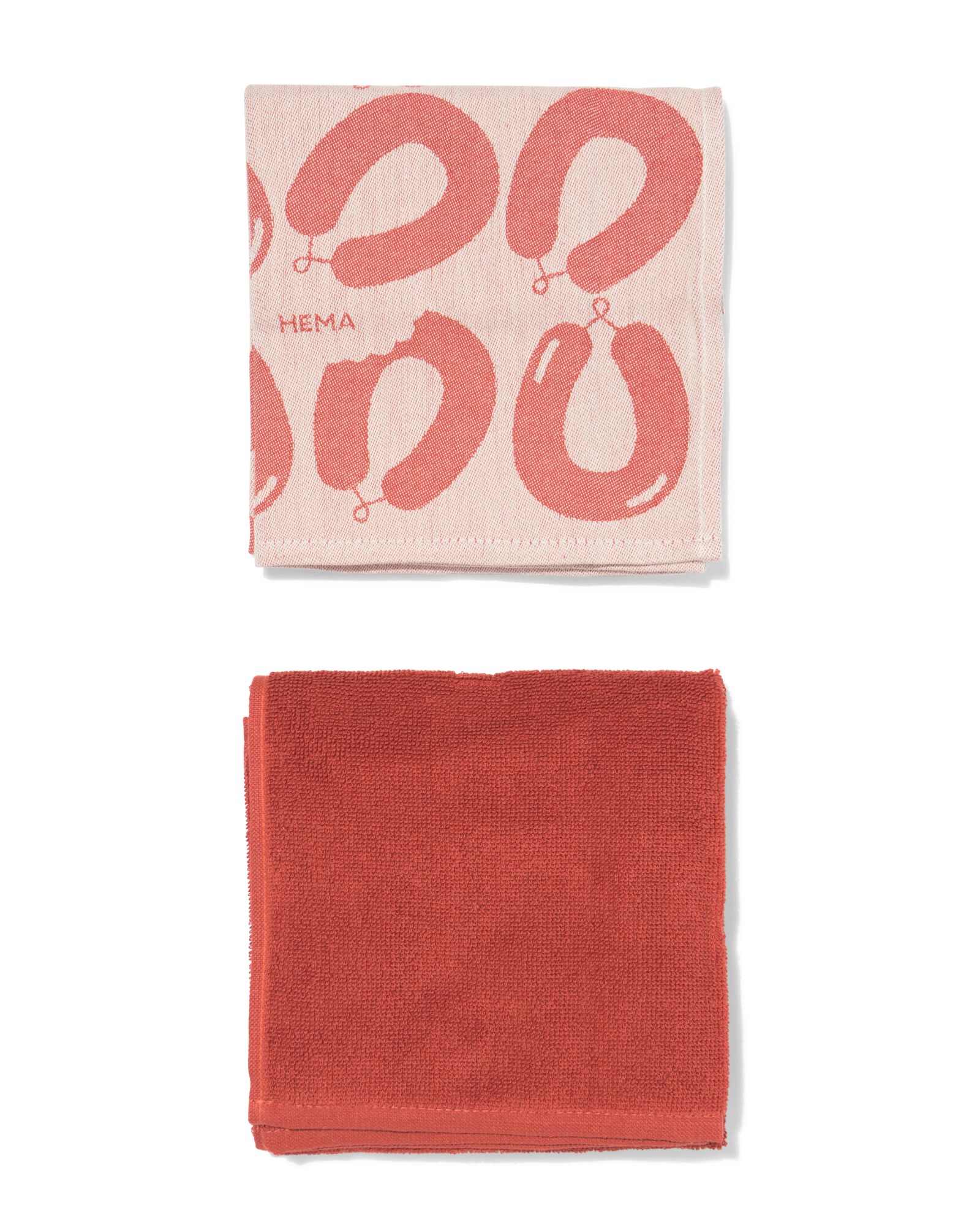 thee- en keukendoekset rookworst - 2 stuks - 5400175 - HEMA