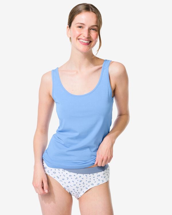 dameshemd katoen blauw