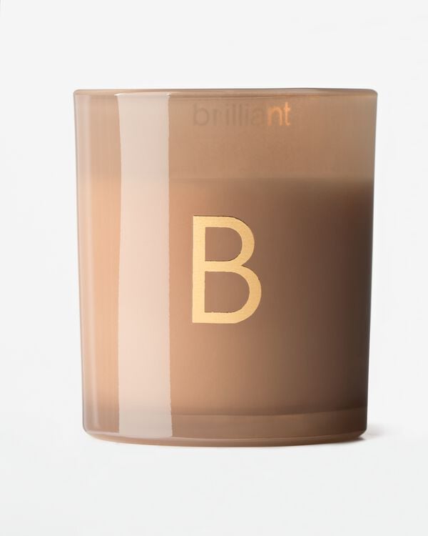 bougie en verre &Oslash;8x9cm lettre B B - 61102661B - HEMA