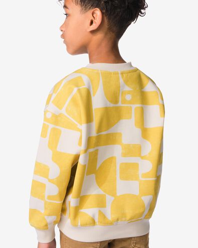pull enfant tissu sweat abstrait moutarde moutarde - 30730501MUSTARDYELLOW - HEMA