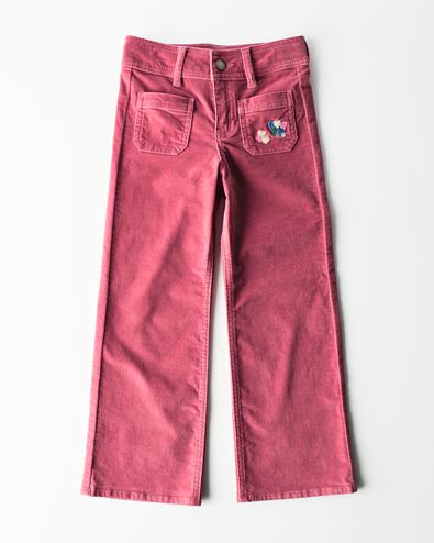 pantalon enfant coupe classique velours  vieux rose vieux rose - 30805528OLDPINK - HEMA