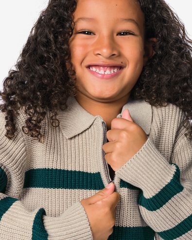 pull enfant tricot&eacute; &agrave; rayures sable sable - 30731527SAND - HEMA