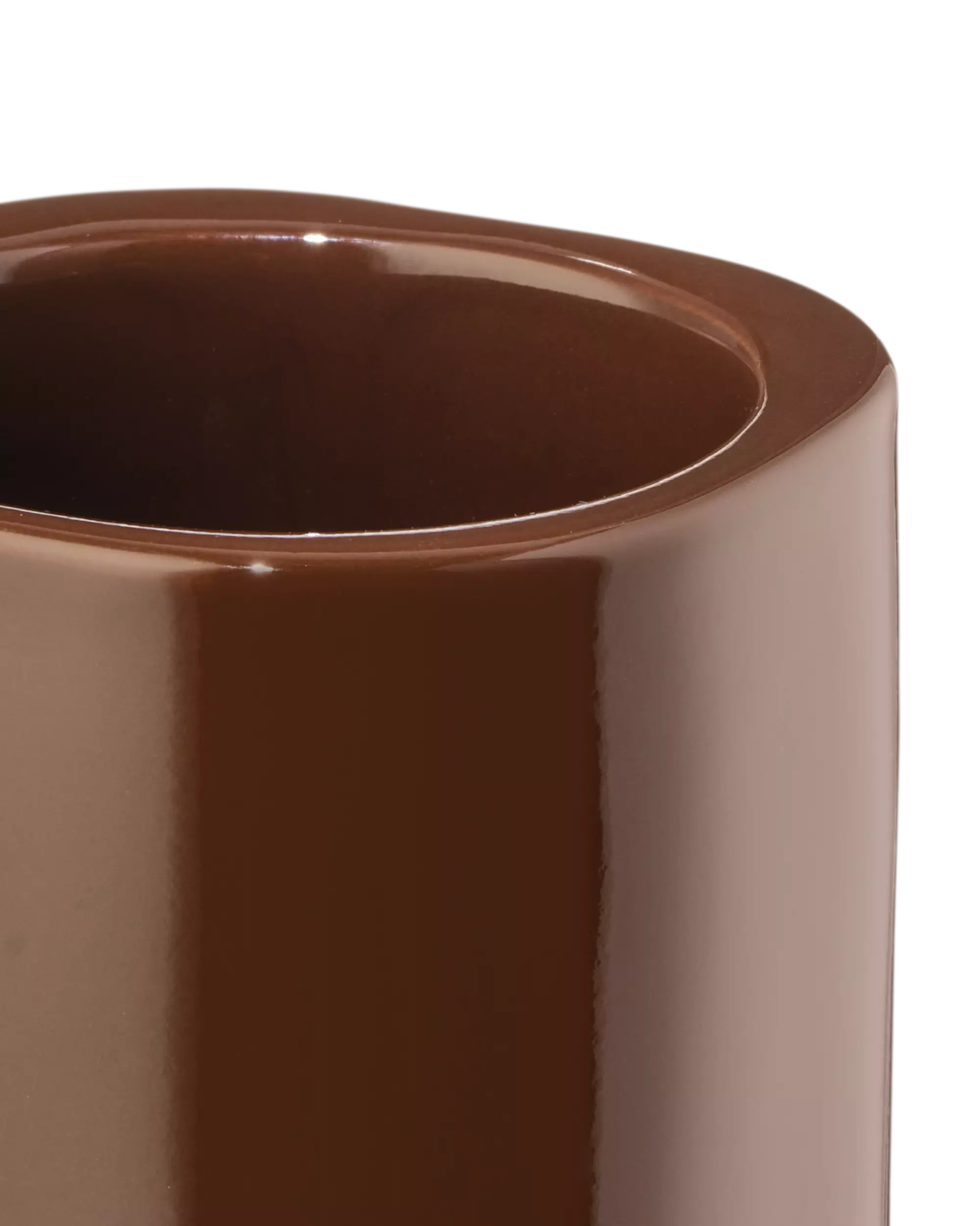 beker tandenborstelhouder keramiek bruin