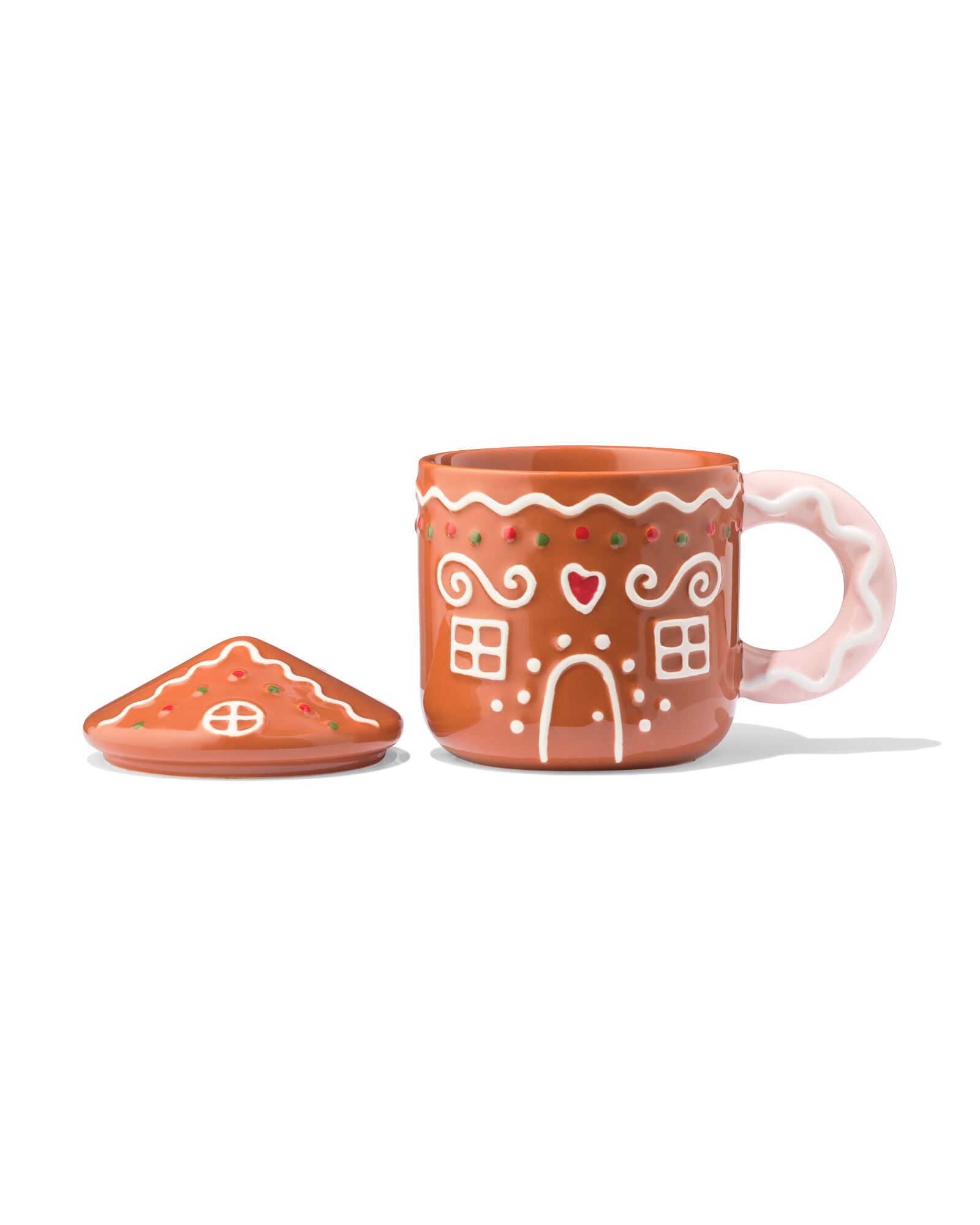 mug ⌀10 x 13,2 cm maison en pain d'&eacute;pices avec couvercle - 41501928 - HEMA