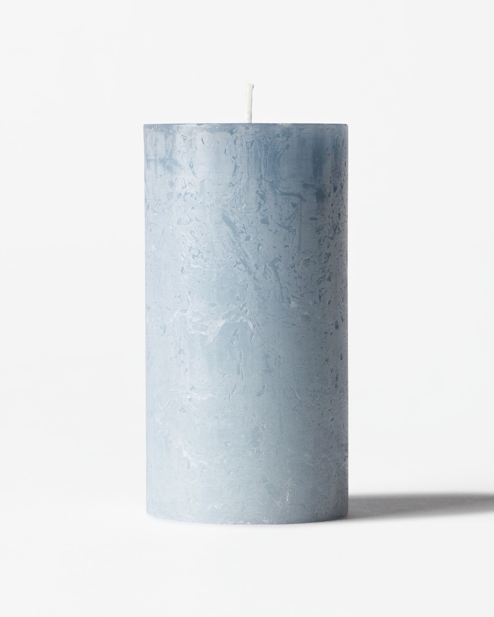 bougie rustique &Oslash;7x13 cm bleu clair bleu clair 7 x 13 - 13502915 - HEMA