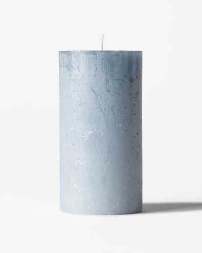 bougie rustique &Oslash;7x13 cm bleu clair bleu clair 7 x 13 - 13502915 - HEMA