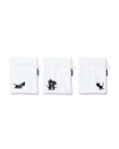 gants de toilette Takkie et Siepie 21x16cm qualit&eacute; sup&eacute;rieure - 3 pi&egrave;ces - 5200510 - HEMA