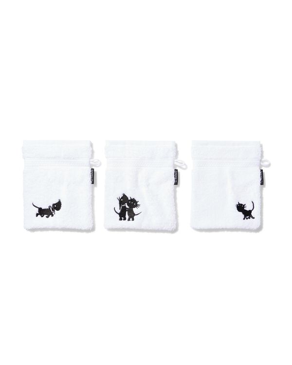 gants de toilette Takkie et Siepie 21x16cm qualit&eacute; sup&eacute;rieure - 3 pi&egrave;ces - 5200510 - HEMA