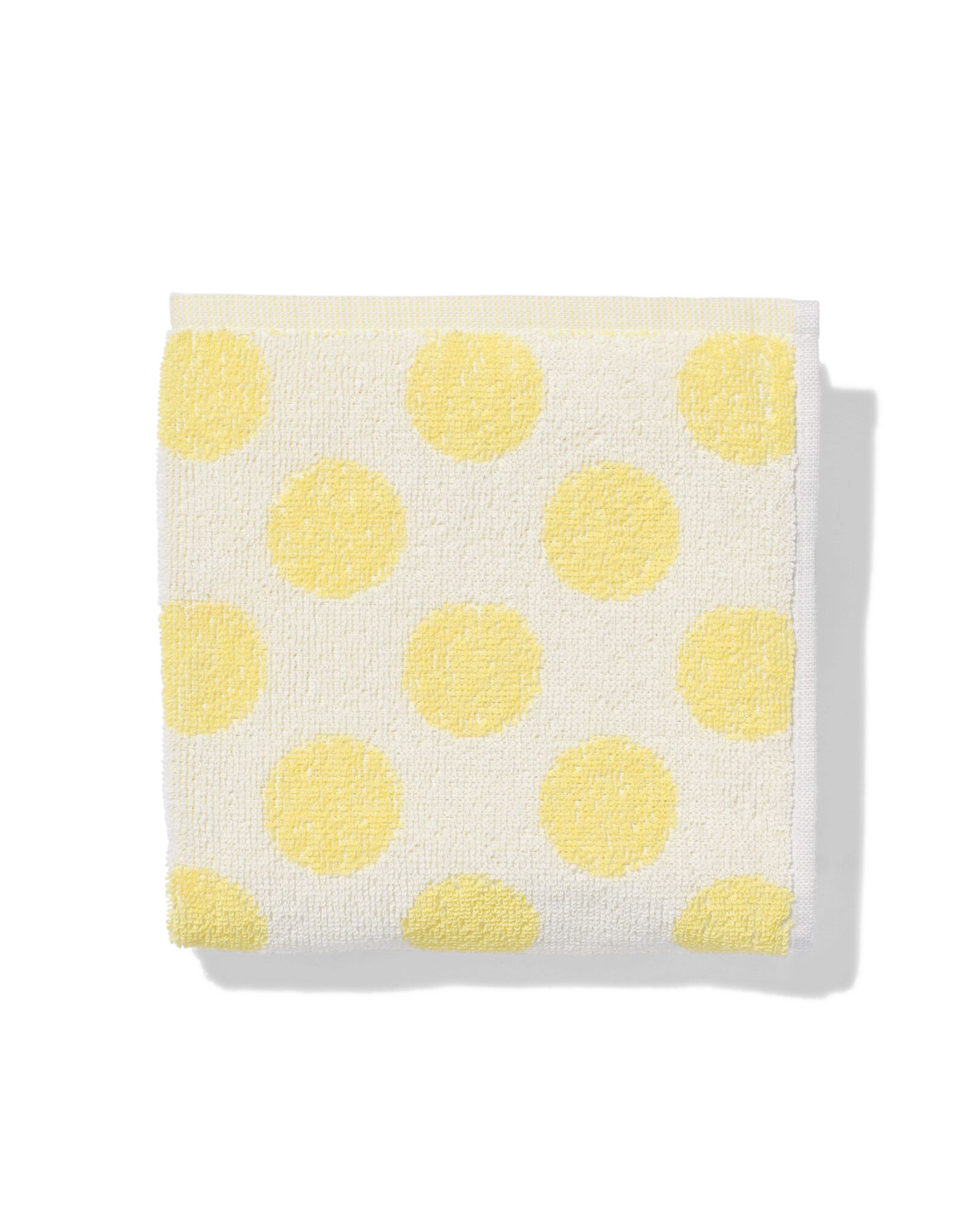torchon de cuisine 50x50 cm coton jaune &agrave; pois - 5440014 - HEMA