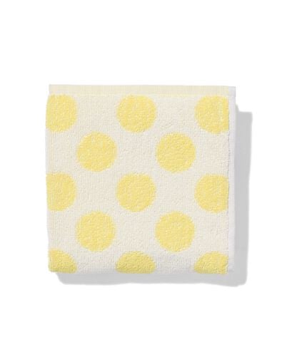torchon de cuisine 50x50 cm coton jaune &agrave; pois - 5440014 - HEMA