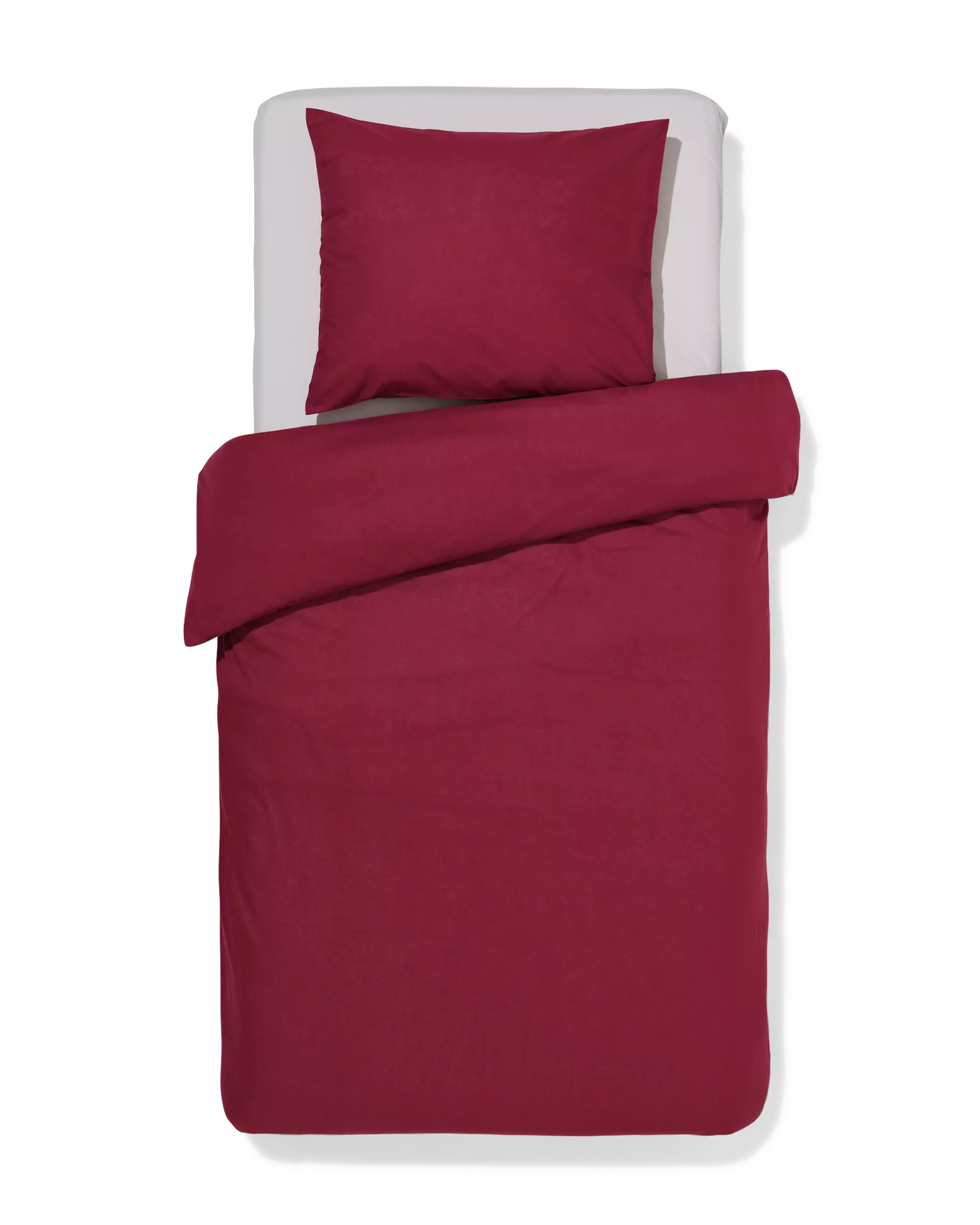 housse de couette 140x200/220 coton doux rouge