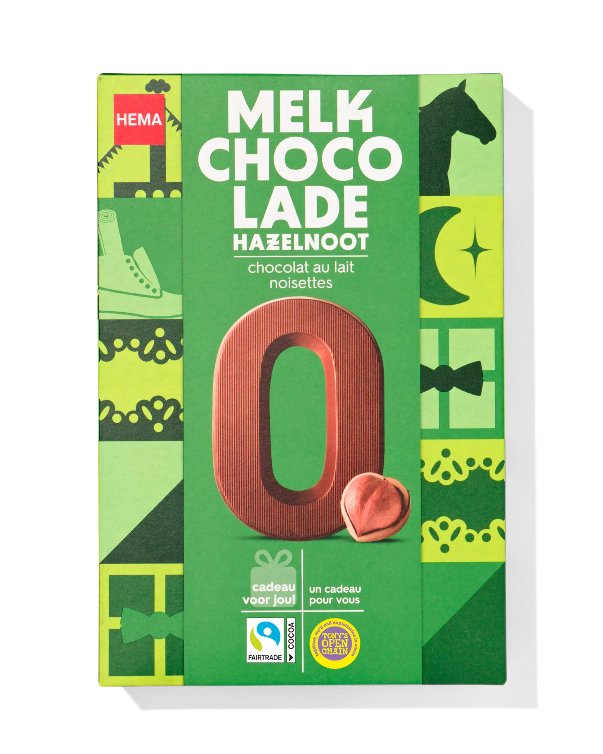 chocoladeletter melk hazelnoot O 140g