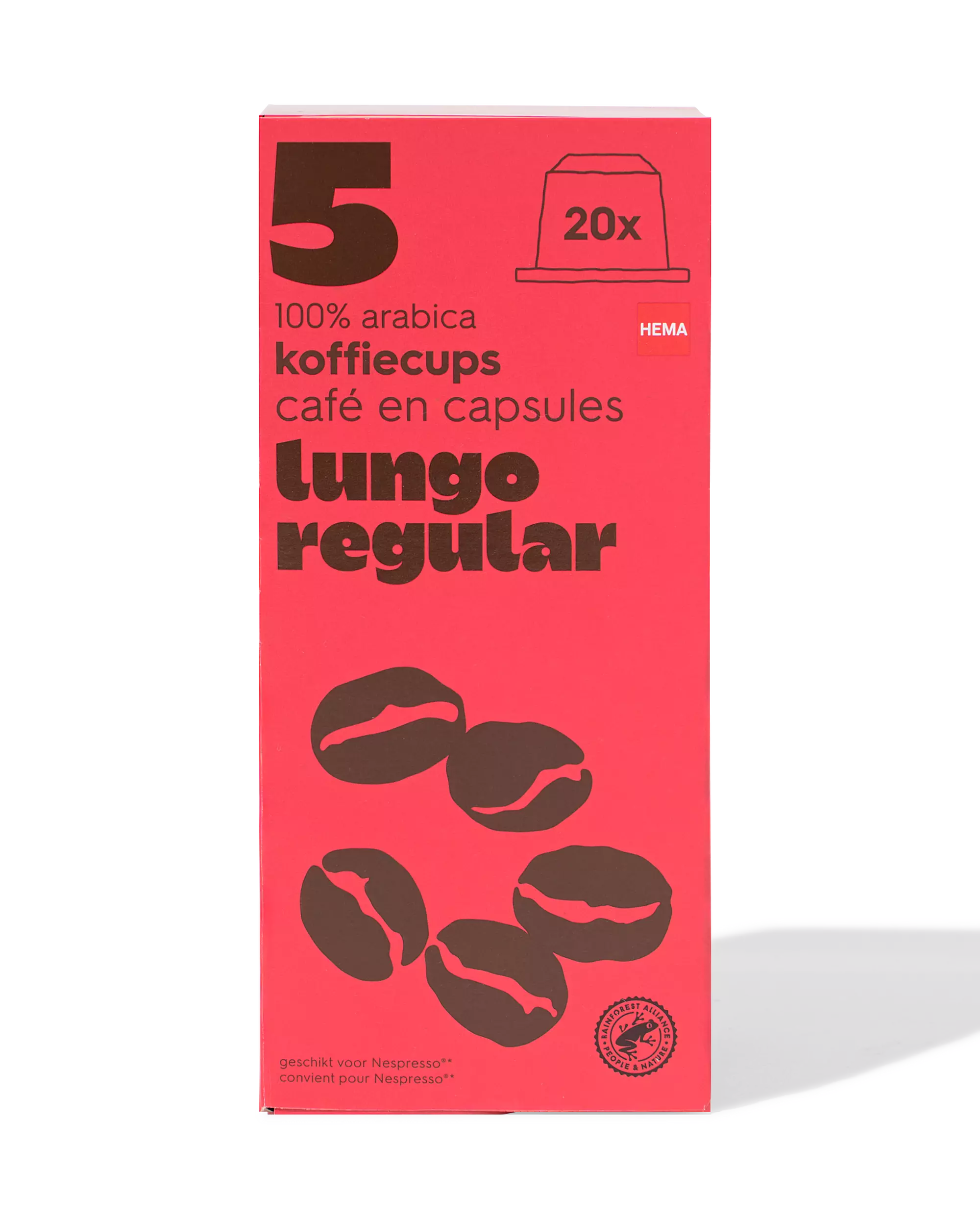20 capsules de café lungo regular