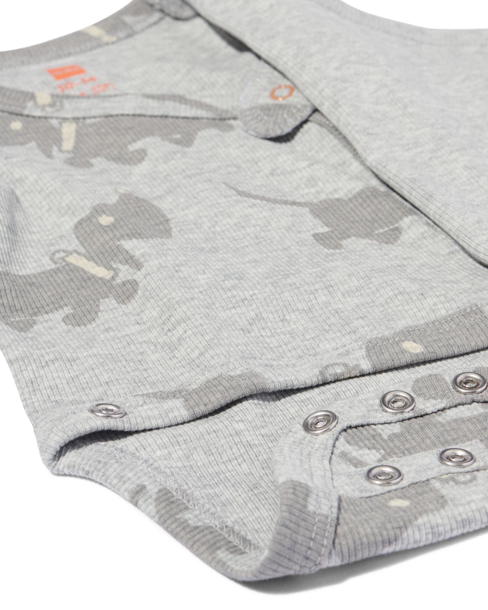 Takkie body jersey meegroei grijsmelange grijsmelange - 33455720GREYMELANGE - HEMA