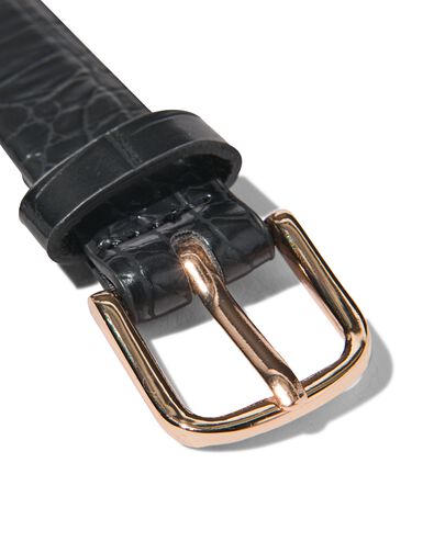 ceinture femme &agrave; imprim&eacute; animal 2,3cm noir noir - 16360150BLACK - HEMA