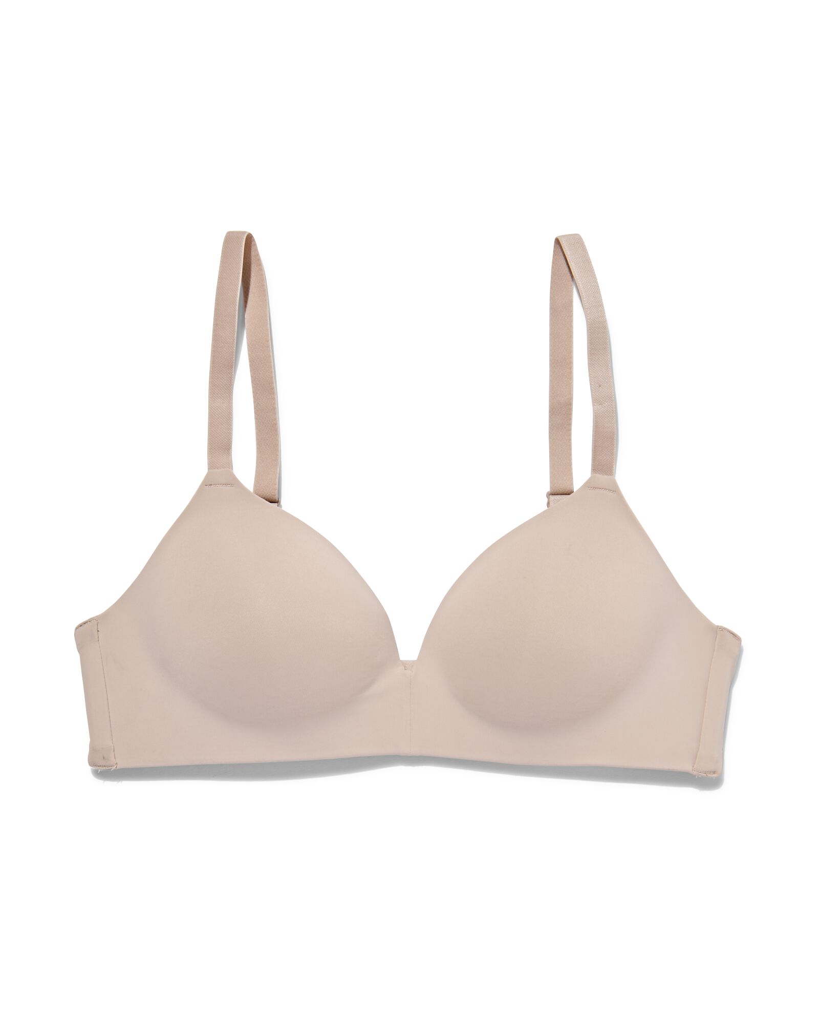 voorgevormde bh zonder beugel recycled/micro beige beige - 21821480BEIGE - HEMA