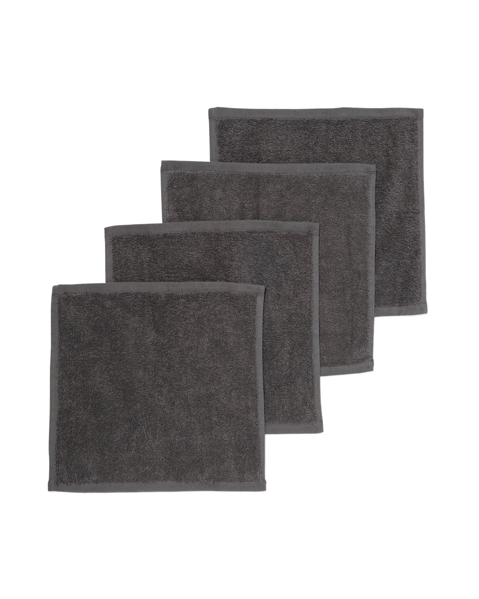 4er-Pack Gesichtst&uuml;cher, 30 x 30 cm, schwere Qualit&auml;t, grau - 5210074 - HEMA