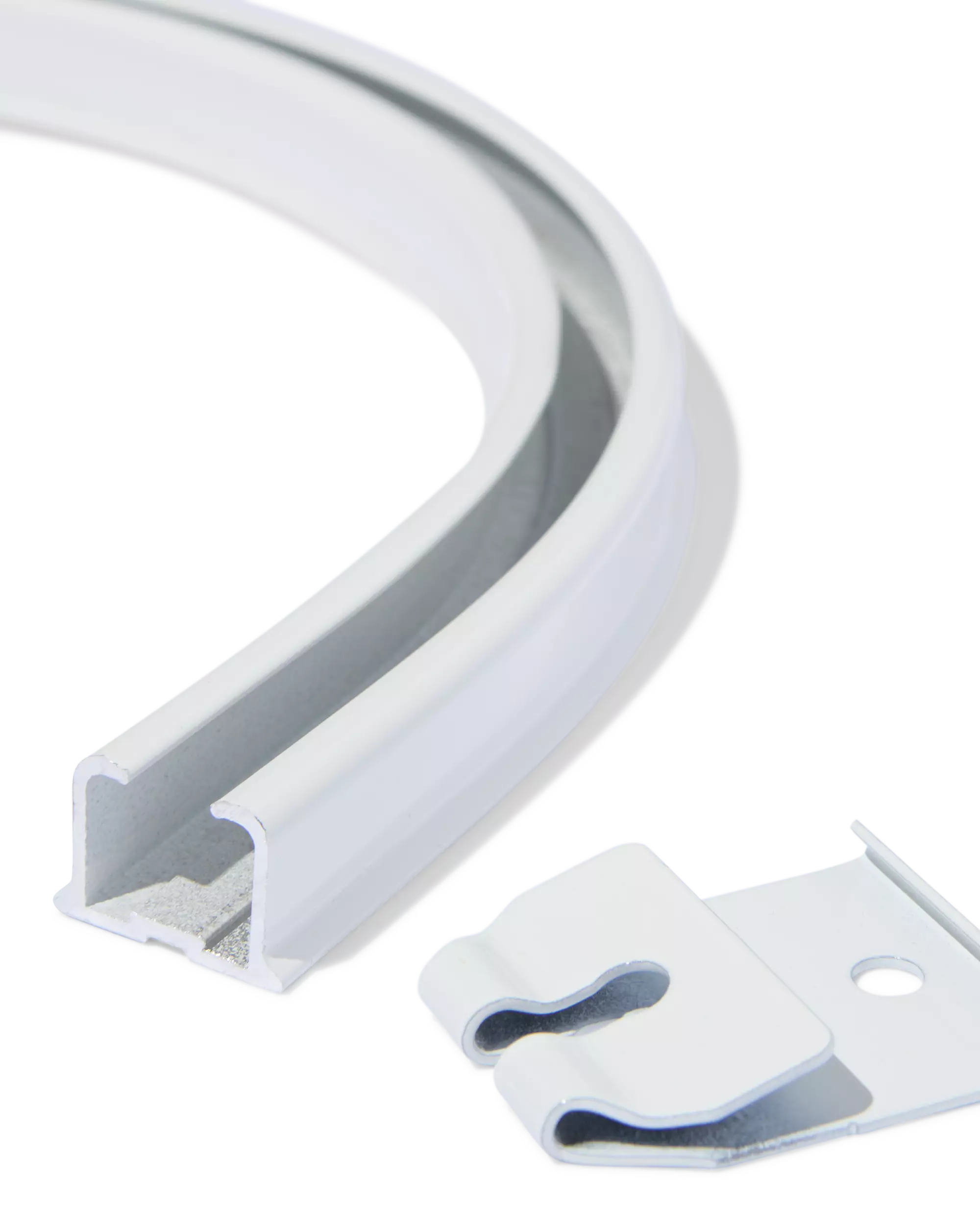 connecteur de rail avec coude blanc