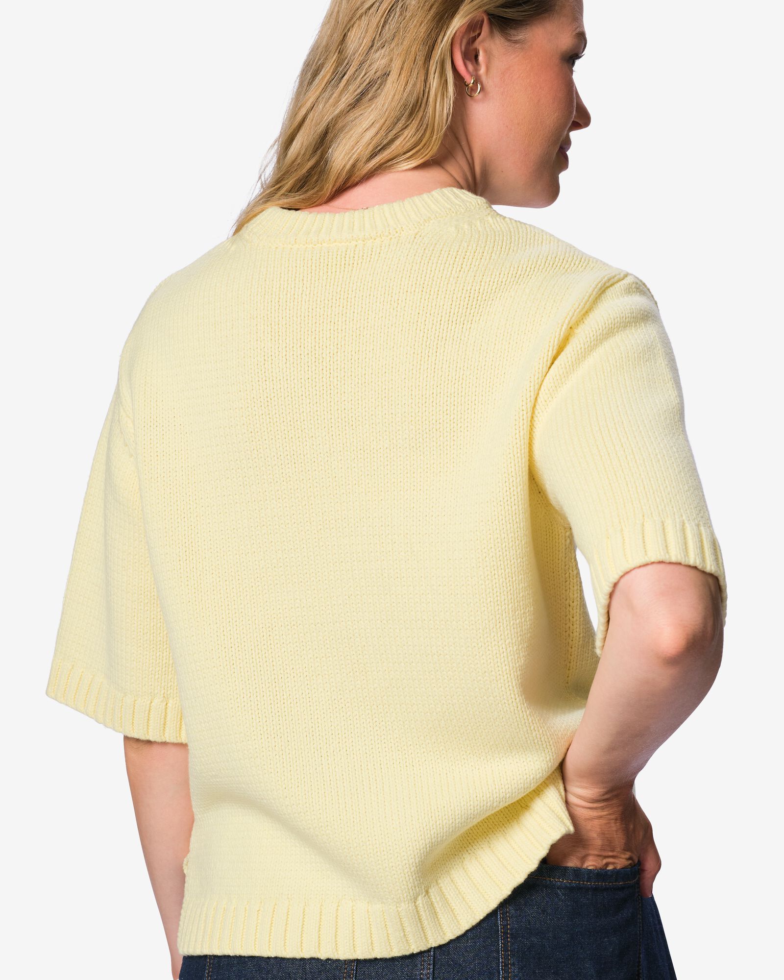 damestrui Nadine fijngebreid geel geel - 36213060YELLOW - HEMA