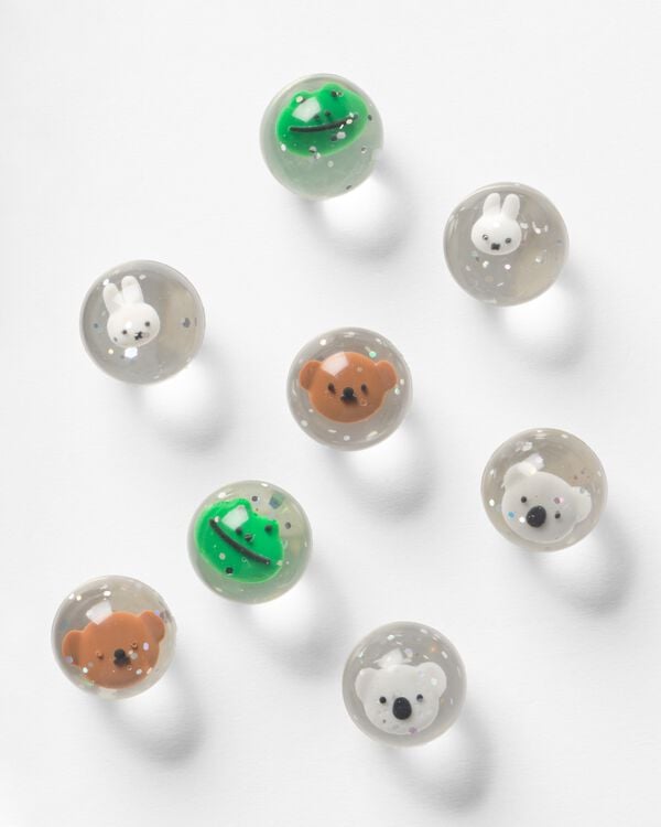 balles rebondissantes miffy ⌀2,5 cm plastique - 8 pi&egrave;ces - 14201107 - HEMA