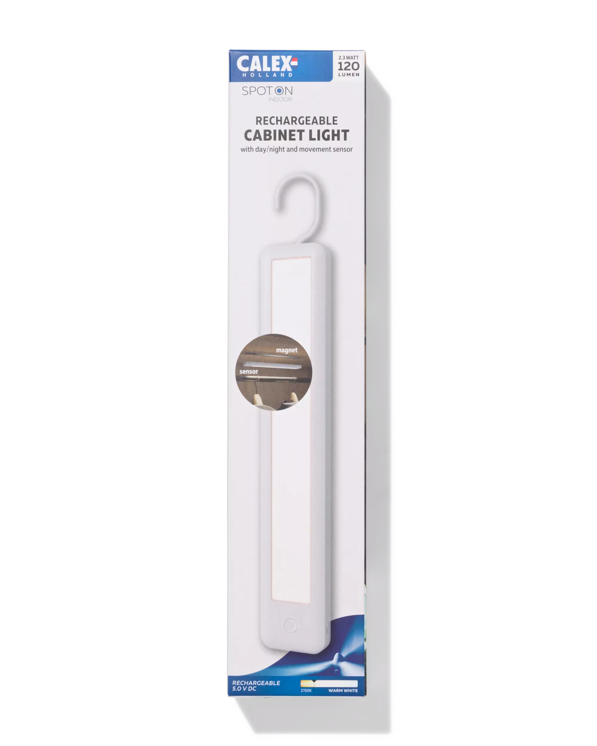 lampe pour armoire LED Calex avec détecteur de mouvement