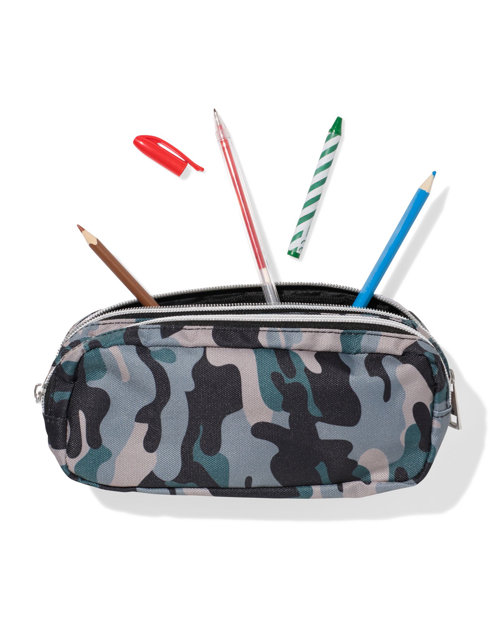 trousse &agrave; double zip camouflage - 14590438 - HEMA