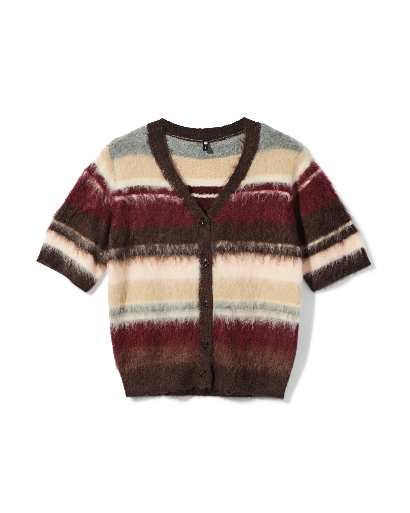 damesvest fijngebreid strepen multi multi - 36214230MULTI - HEMA