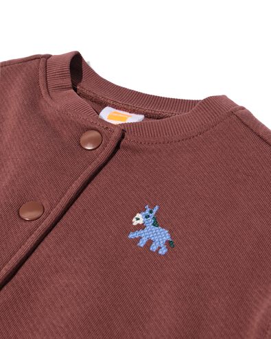 cardigan b&eacute;b&eacute; tissu sweat-shirt marron marron - 33105180BROWN - HEMA