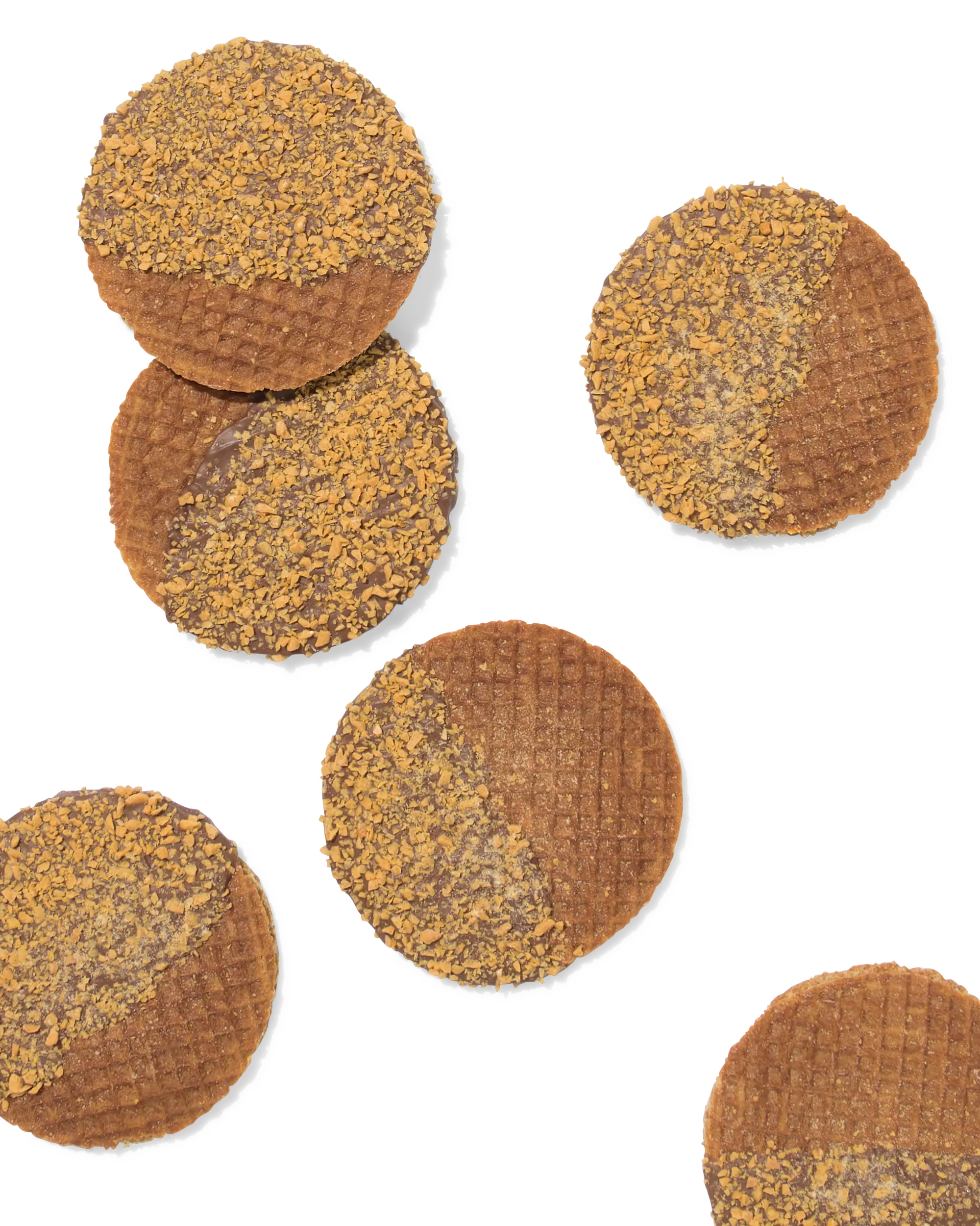 gaufres hollandaises avec du chocolat au lait, du caramel et du sel marin 231 g