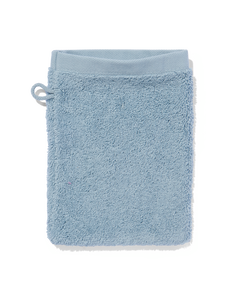 gant de toilette qualité hôtelière extra douce bleu glacier