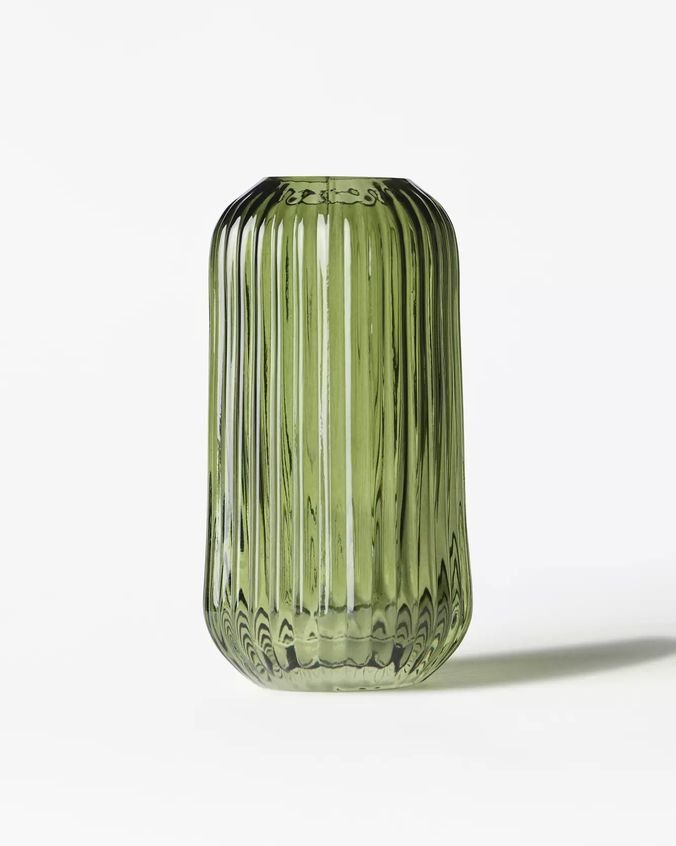 vase ⌀8,4x10cm Bink verre nervuré vert
