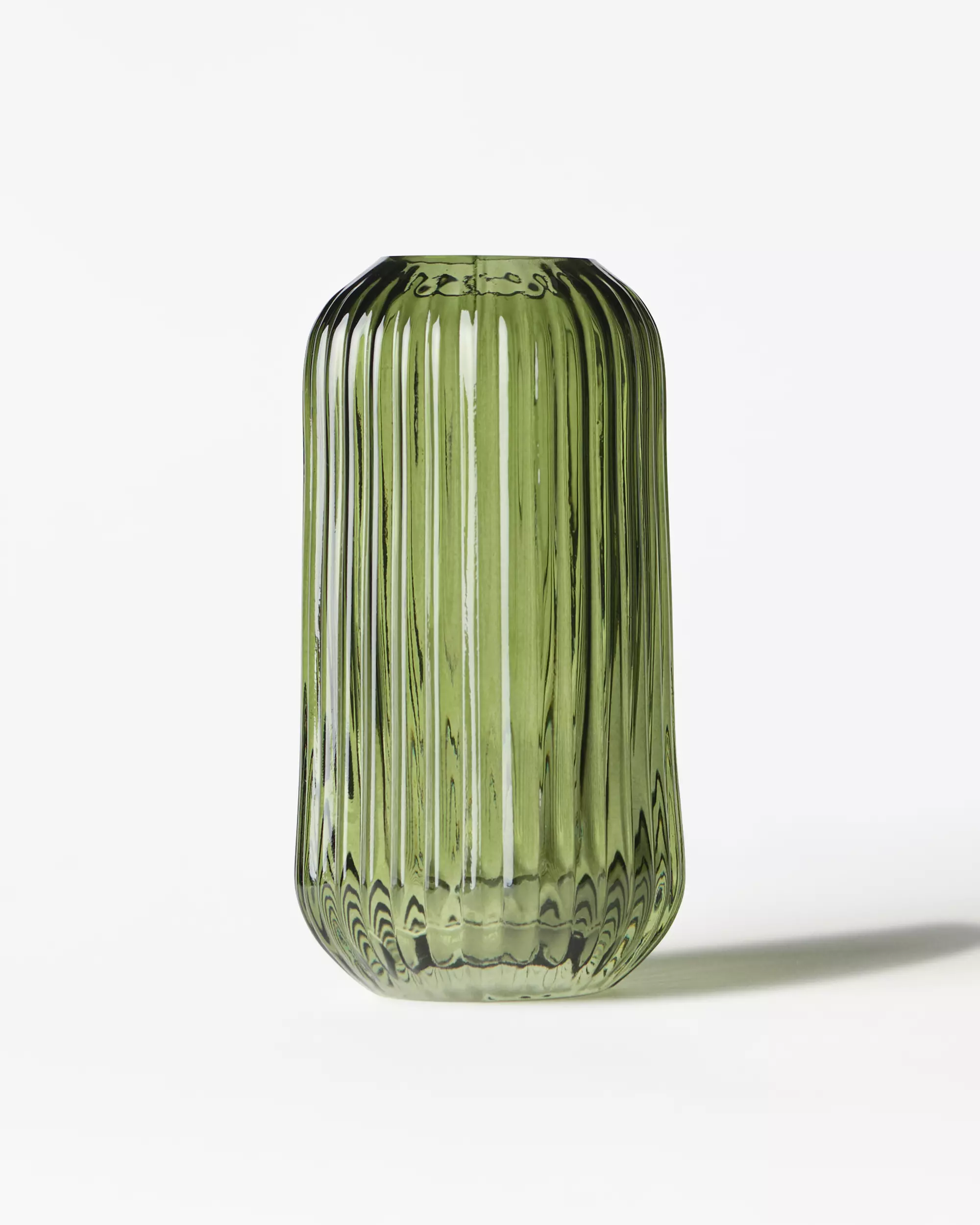 vase ⌀8,4x10cm Bink verre nervuré vert