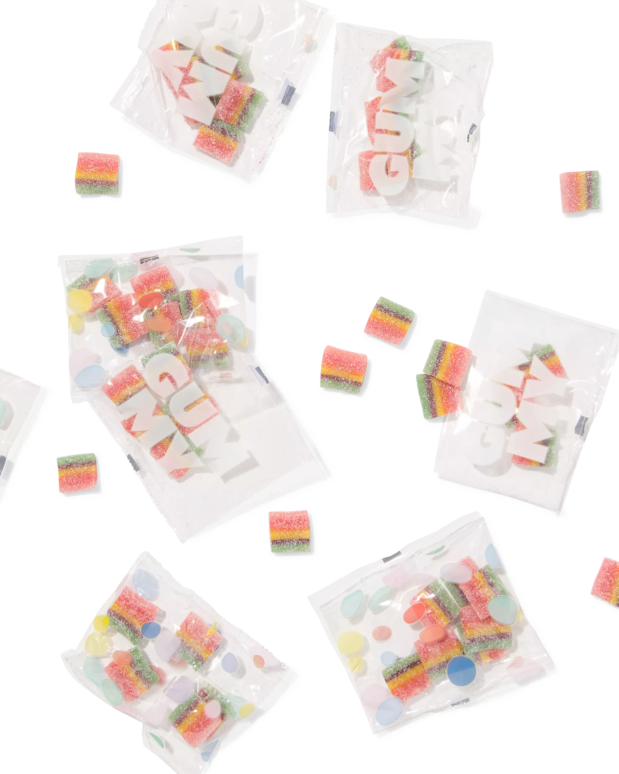 regenboog zure matjes uitdeelzak - 10 stuks
