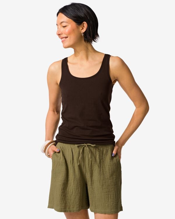 damessinglet bruin bruin - 36310560BROWN - HEMA