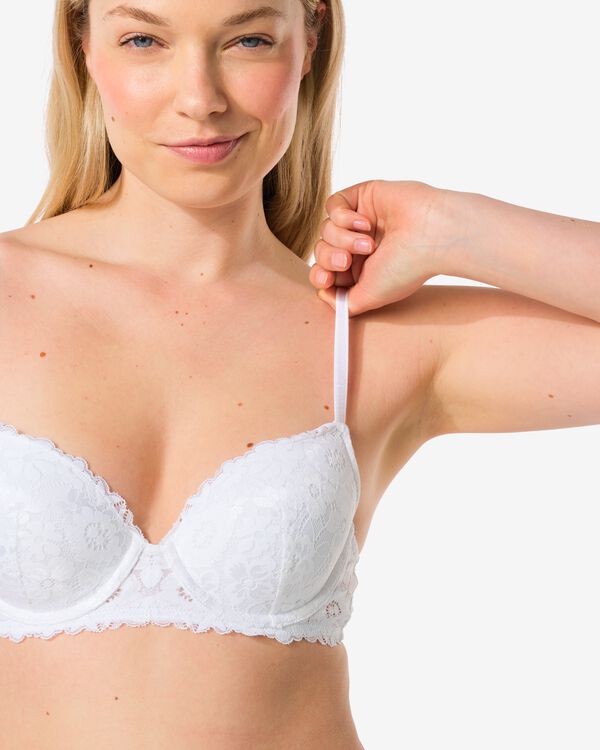 soutien-gorge dentelle pr&eacute;form&eacute; avec armatures blanc - 21810400WHITE - HEMA