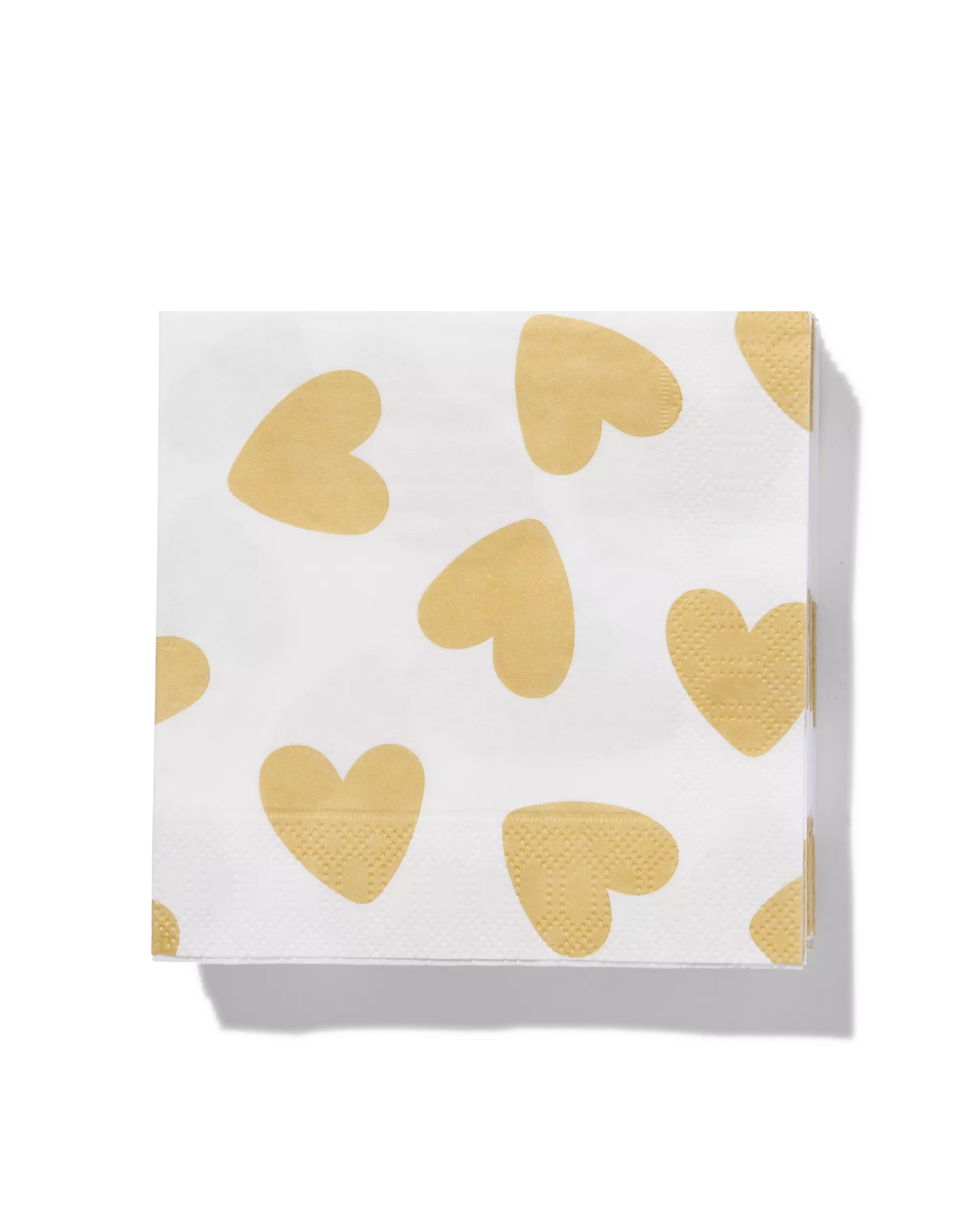 Servietten Herz gold 24 x 24 cm 20 Stück 