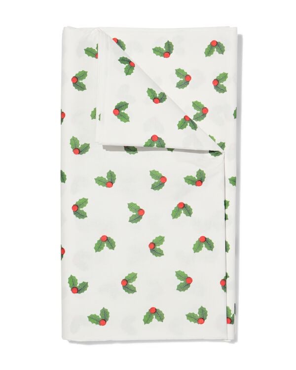 nappe 138 x 220 cm papier no&euml;l houx - 25600705 - HEMA