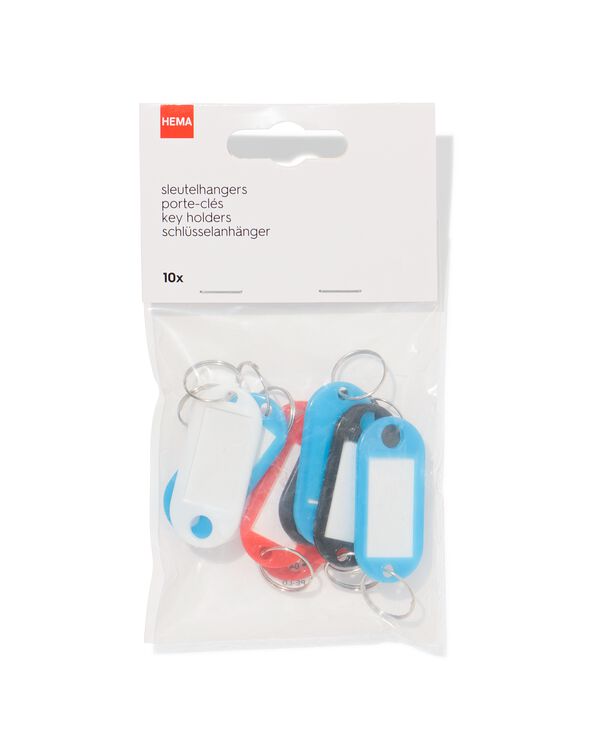 sleutelhangers plastic - 10 stuks - 81000012 - HEMA