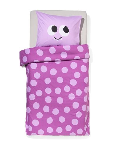 housse de couette enfant 140x200 coton doux monstre violet - 5760097 - HEMA