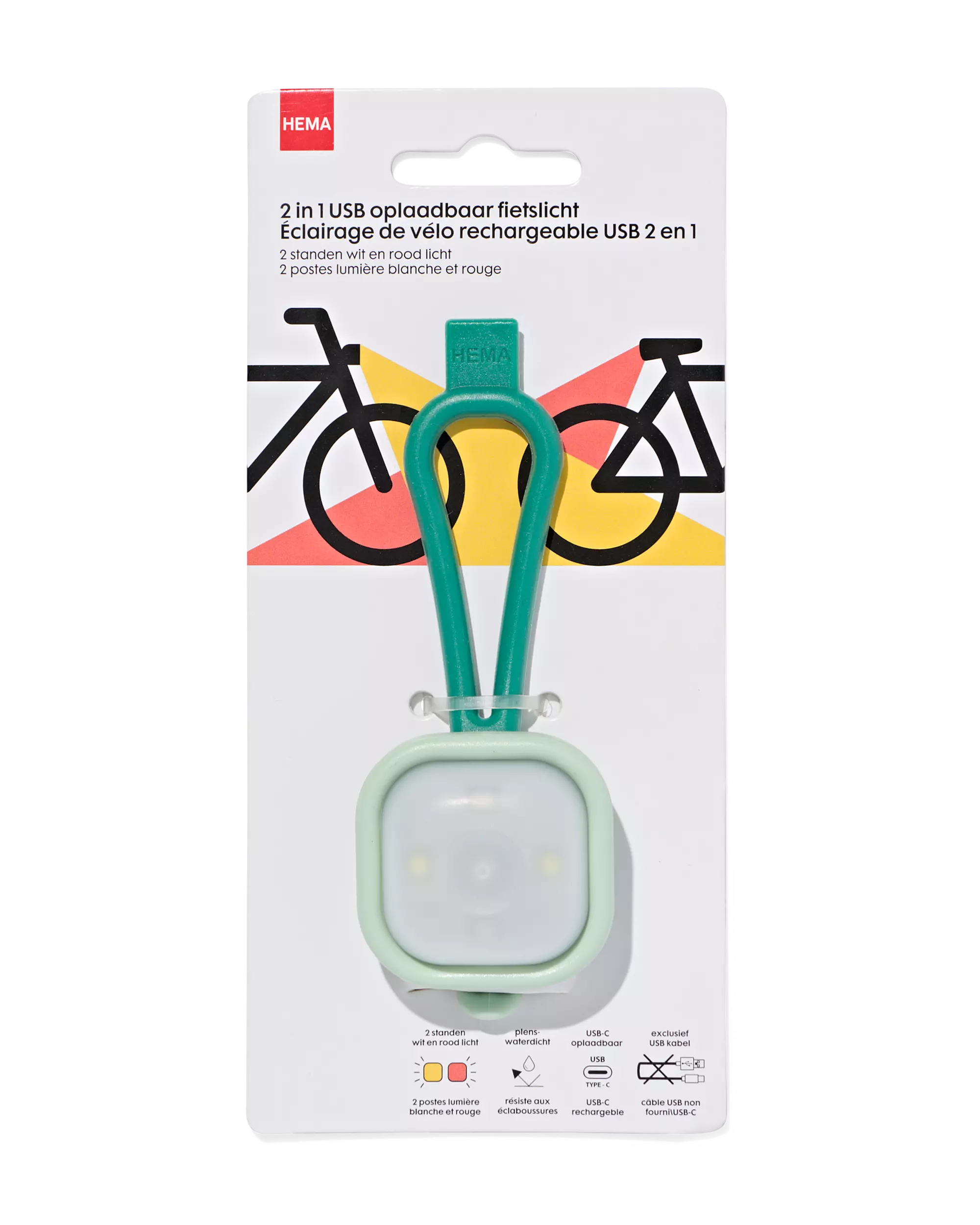 USB fietslampje voor- en achter