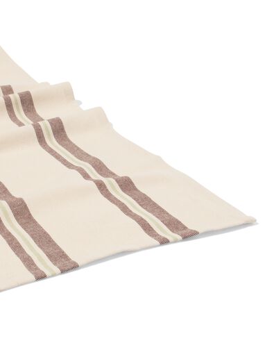tafelkleed XL 320x145cm katoen strepen bruin - 5300102 - HEMA