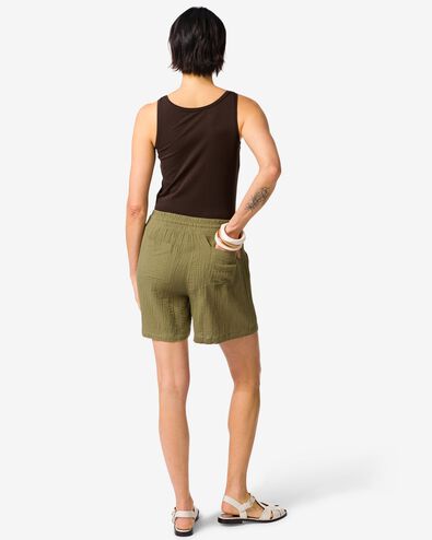 short femme coupe d&eacute;contract&eacute;e mousseline vert - 36304210GREEN - HEMA