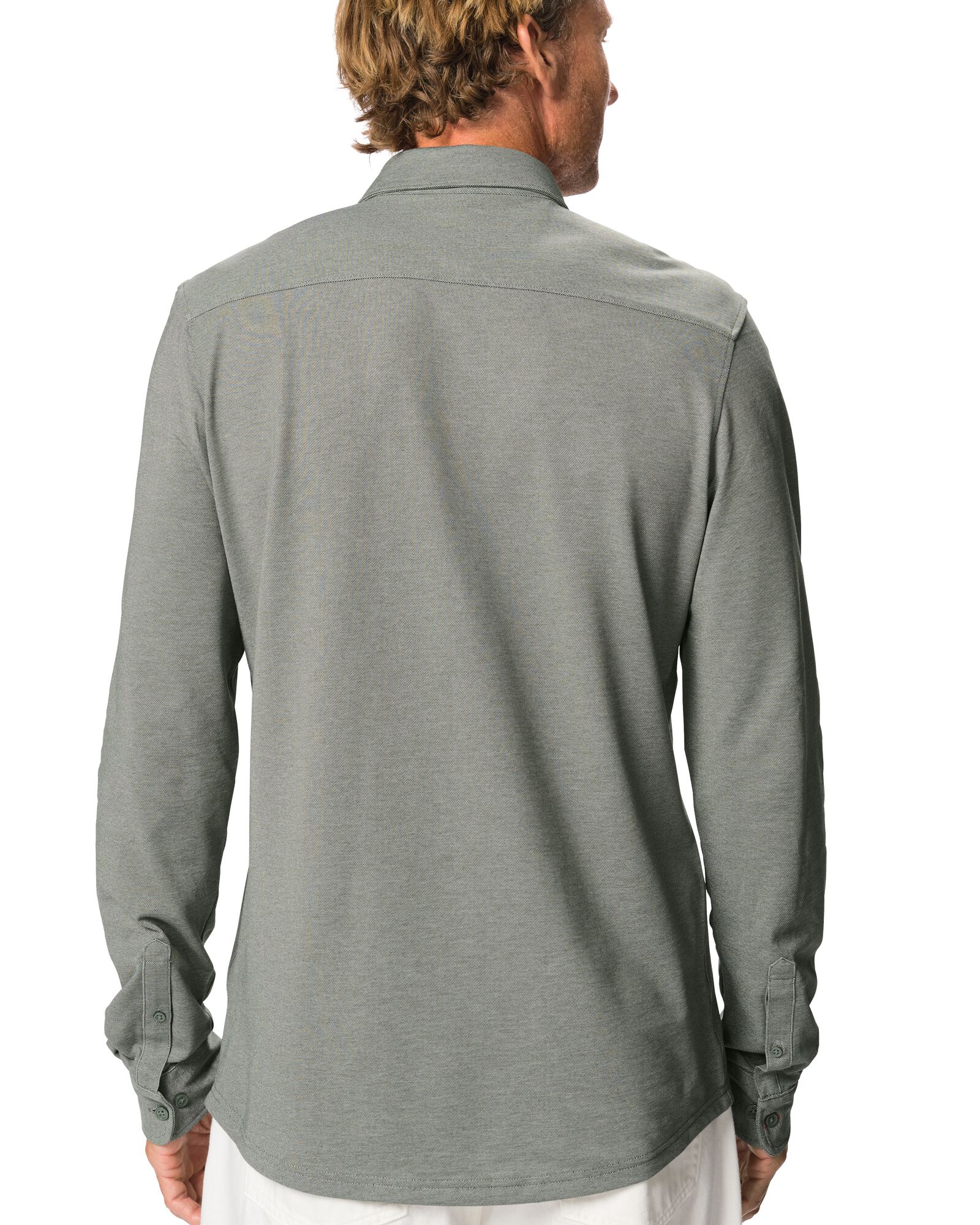 chemise homme Billy piqu&eacute;e vert vert - 2101850GREEN - HEMA