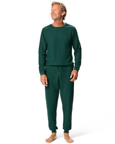 Herrenpyjama Jules, Waffelstruktur dunkelgr&uuml;n dunkelgr&uuml;n - 23610510DARKGREEN - HEMA