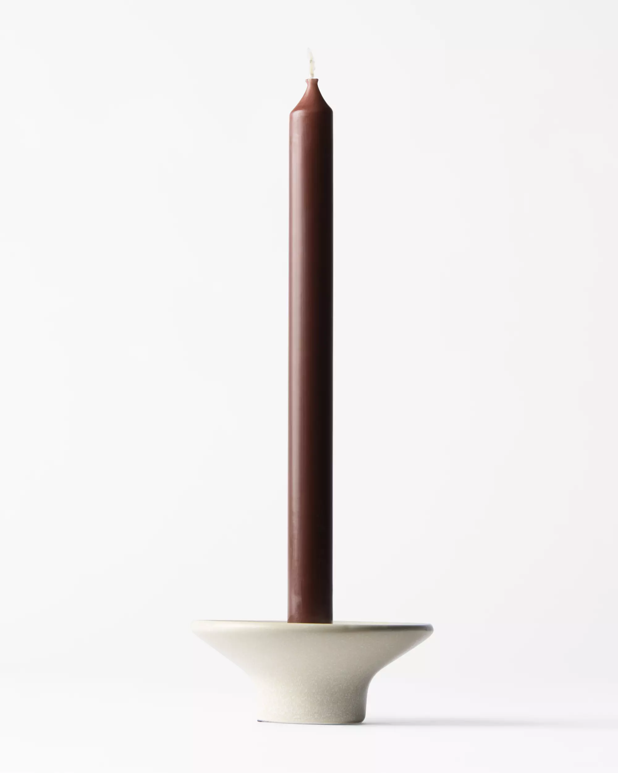bougie longue longue Ø2,2x29cm marron foncé - 12 pièces