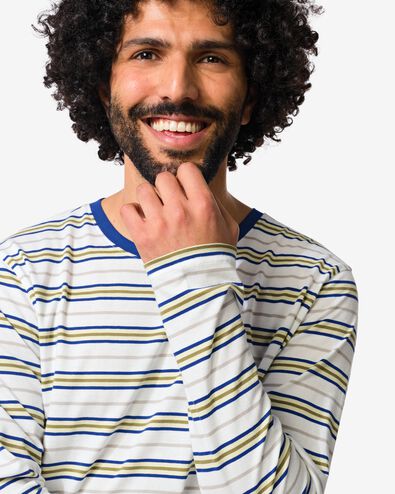 pyjama homme Jonas r&eacute;tro jersey blanc cass&eacute; - 23686670OFFWHITE - HEMA