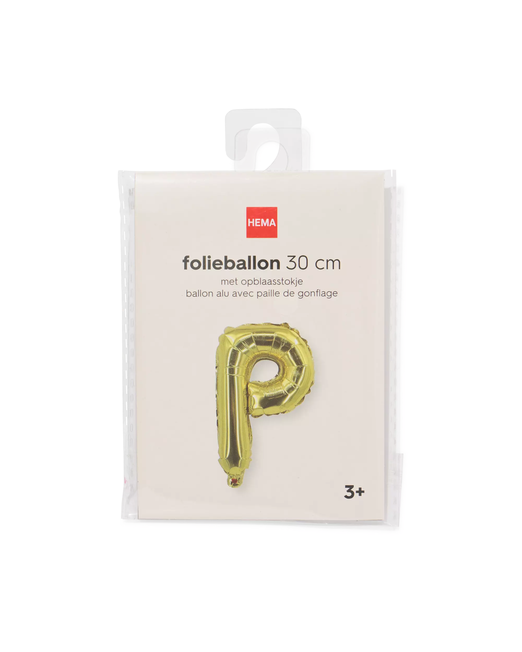 ballon alu lettre P 30cm doré