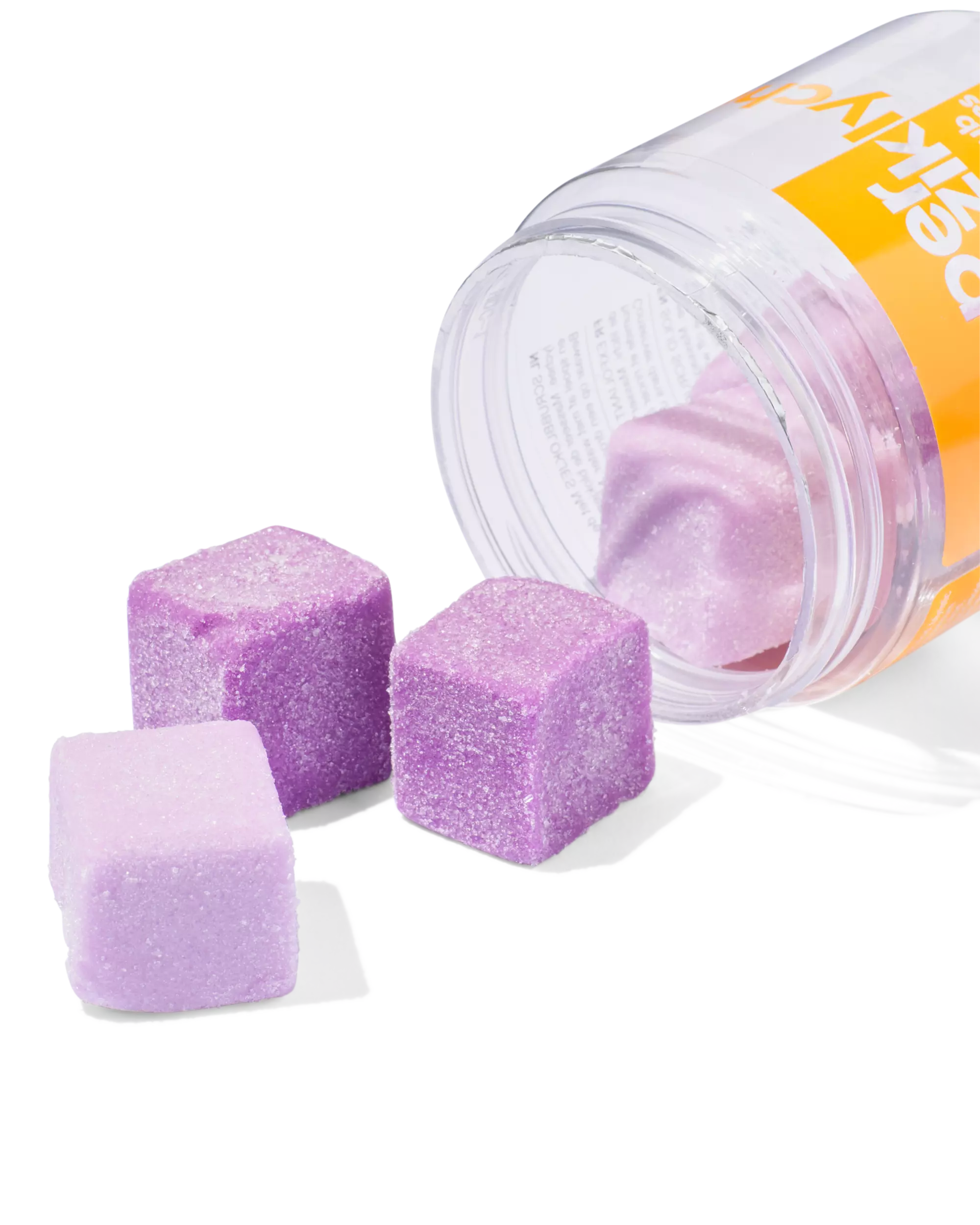 scrubblokjes perzik lychee - 6 stuks