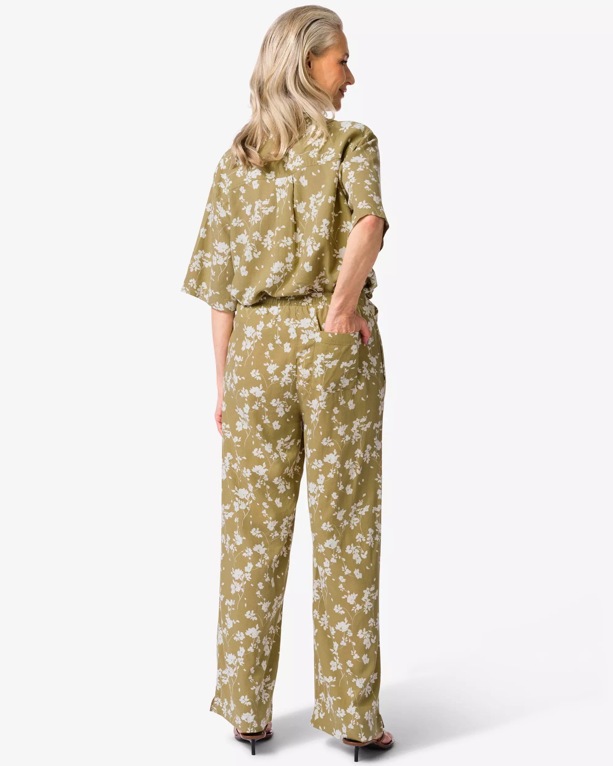 pantalon femme Tatum coupe droite fleurs