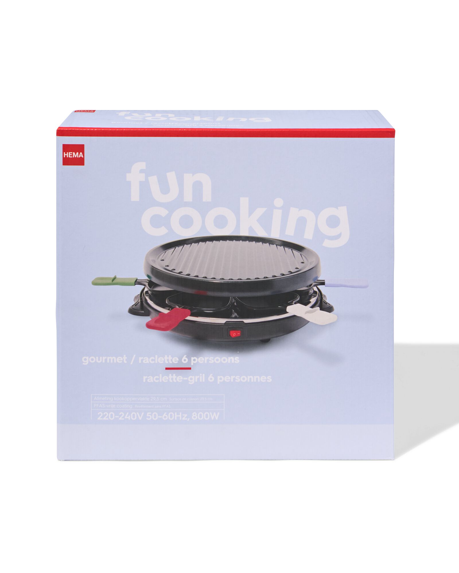 gourmetset ⌀29.5cm 6 personen PFAS-vrij  - 80020026 - HEMA